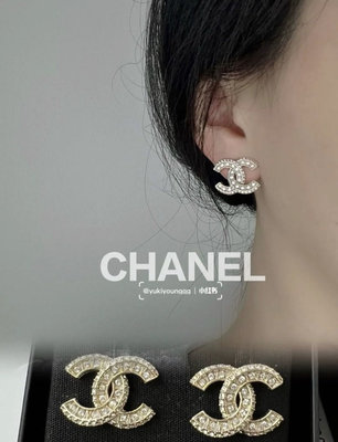 Chanel A86504 earrings 大水鑽 CC 耳環