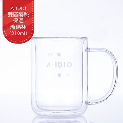 A-IDIO 雙層耐熱玻璃杯／ 310ml ／台灣製