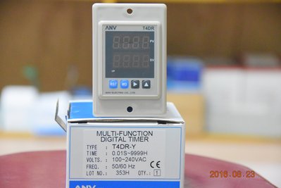 ANV 士研 T4DR-Y 數位式 限時繼電器 面板顯示 計時器 TIMER