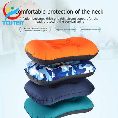 台灣現貨戶外露營旅行TPU充氣枕頭 腰枕充氣吹氣枕空氣枕頭