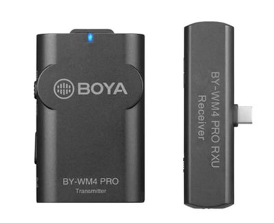 【控光後衛】Boya BY-WM4 Pro K5 數字雙通道無線麥克風 for 安卓 TYPE-C設備專用(接收+發射)