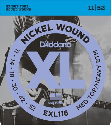 【又昇樂器 . 音響】D'Addario EXL116 Nickel 11-52 電吉他弦