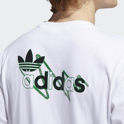 全新 Adidas Originals 寬鬆版 白色 短袖T恤 (XL) (一元起標 無底價)
