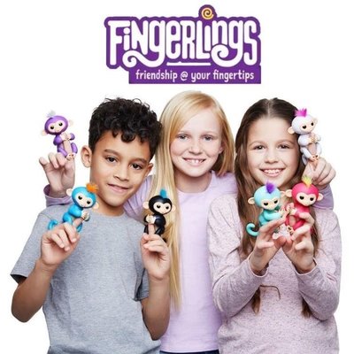 現貨 正版 公司貨 WowWee 互動 竉物猴 Fingerlings 電子智能 手指猴 指尖猴 黑白紅藍紫綠 6色可選