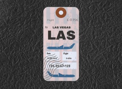 PVC防水貼紙 LAS VEGAS 吊牌 爆炸貼 行李箱 安全帽 滑板 嘻哈 旅行箱 機車 電腦 1089