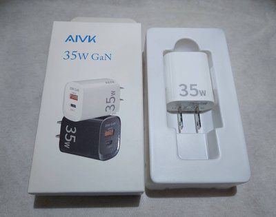 Aivk PD 35W GaN 氮化鎵 iPhone15 iPad 安卓 雙口快充 手機 充電頭 快充 豆腐頭 充電器
