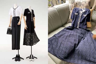 ＊ ꧁ 左兒 朵拉 ꧂【KAO MEIFEN高美芬 設計師2023春夏♛新品 】S-XL 時尚名媛風深藍氣質洋裝