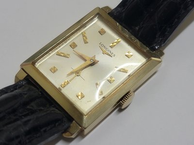 ☆浪琴  LONGINES  50年代14黄K金手上鏈機械錶  ☆(非包金)