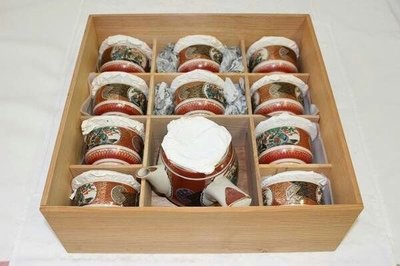 日本茶道具 九谷燒 色絵庄三風番茶器揃 九谷光山窯造