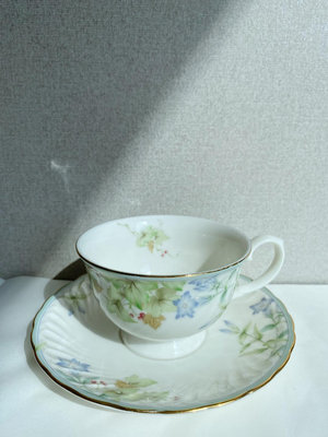 日本回流豪雅葡萄葉綠色花卉HOYA咖啡杯紅茶杯