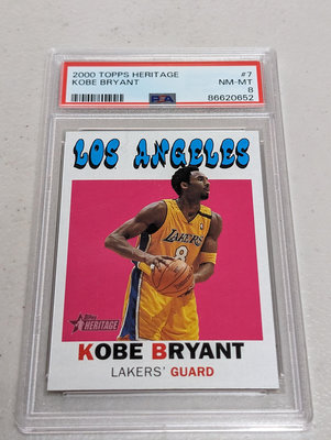 2000 Topps Heritage #7 Kobe Bryant PSA8