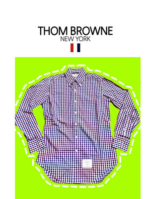 【正版出清特價】THOM BROWNE Checked cott經典格紋襯衫 紅色大格紋 蘇格蘭格紋襯衫