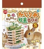 ☆米可多寵物精品☆日本Marukan 兔兔愛吃草 壁掛式 木製牧草盒 S號 ML-111另有Ｍ號ML-112