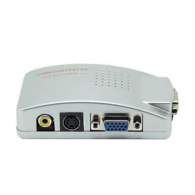 VGA to AV 1080P PC轉TV轉換器 電腦VGA轉老電視AV接口高清適配器