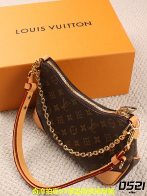 國內現貨 Louis Vuitton LV boulogone 帆布老花黃黑牛角包腋下包
