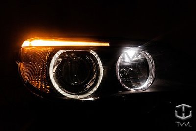 《※台灣之光※》全新BMW E60 E61 04 05 06年美規原廠款HID專用光圈魚眼投射大燈黃色反光片高品質台灣製