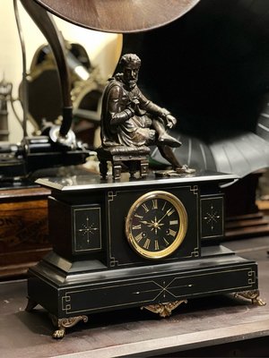 法國 1870s LAON 古董 座鐘 發條時鐘 18kg