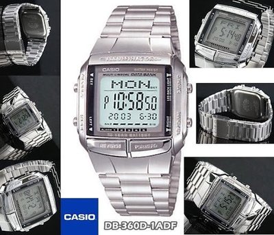 CASIO 手錶 歷久不衰熱銷DATABANK系列DB-360-1A 街頭潮流必備配件~DB-360