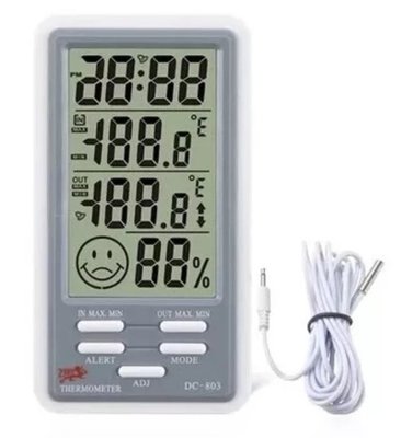 【世明國際】電子溫濕度計 室內室外雙溫度 大螢幕顯示 雙溫溫度計 帶探針 雨季 露營 戶外 溫度計 溼度計