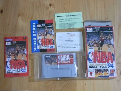 【小蕙館】SFC日版卡帶:：NBA 94 美國職業籃球94 (盒裝) +