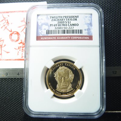 【錢幣鈔】2009-S年美國第12任總統Zachary Taylor精鑄鍍金$1紀念幣 NGC PR-69