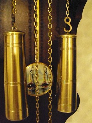 【金剛乘古文物機械鐘】長鐘擺手繪鐘面荷蘭機械式掛鐘