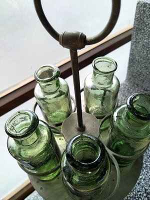 整批 日治時期 氣泡 歪斜 拙趣 各異 藥瓶 玻璃瓶 早期 古董