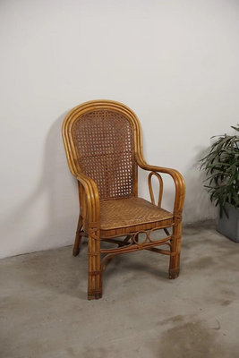 二手 藤椅 扶手椅 70年代 老家具 古玩 擺件 老物件【萬寶閣】3