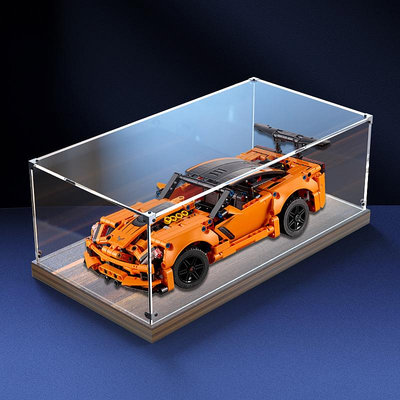 木質防塵罩42093適用樂高雪佛蘭CORVETTEZR1玩具模型亞克力展示盒