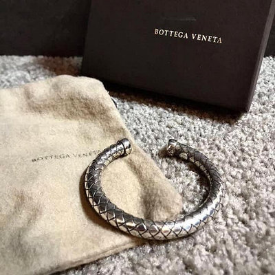 Bottega Veneta經典編織銀手環（已預訂）