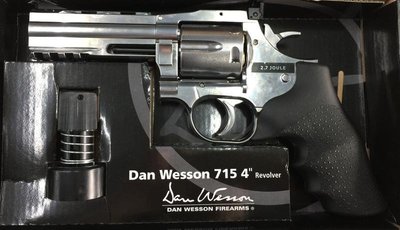 (傑國模型) ASG Dan Wesson 715 4吋 4.5mm CO2 左輪手槍 銀色