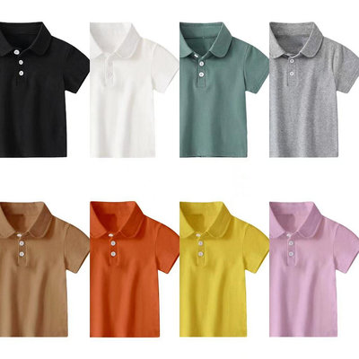 CCの屋Soffny 兒童 Polo 襯衫男童純棉 T 卹童裝夏季休閒短袖嬰兒襯衫 Polo