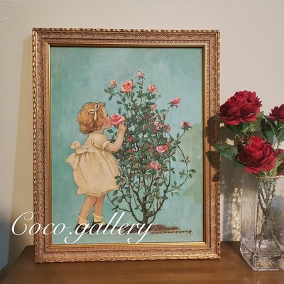 促銷打折 可可的畫廊 法式人物復古油畫玫瑰女孩臥室背景墻古典掛畫裝飾畫