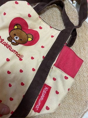 拉拉熊懶懶熊愛心手提包