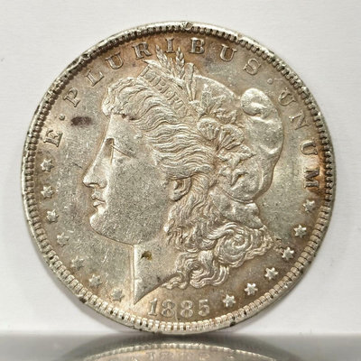 非流通外國錢幣 美國1885年摩根銀幣，老味道老包漿自然流