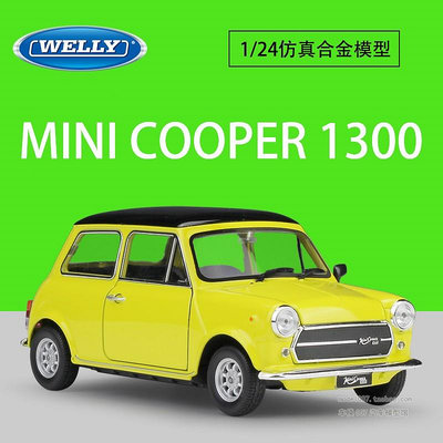 收藏模型車 車模型 WELLY威利1:24迷你庫珀MINI COOPER1300仿真合金汽車模型生日禮品