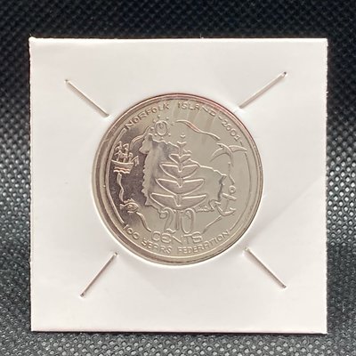 澳洲紀念幣 2001年20分 諾克福島 單枚 稀有BU 捲筒等級，光澤度高 / 硬幣 錢幣 特殊幣 紀念幣 澳大利亞