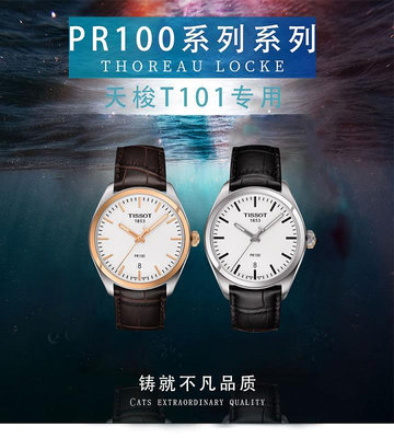 天梭1853男PR100系列T101原廠真皮錶帶T101410A T101407A原裝錶鍊