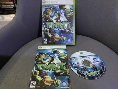 收藏絕版經典遊戲 XBOX 360 忍者龜英文版Ninja Turtles TMNT 單機四人同樂 盒書齊全