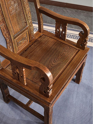 紅木椅子花梨木圈椅雞翅木太師椅茶椅實木單人中式休閑靠背主人椅