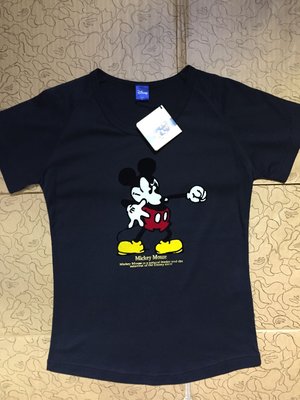 ［變身館日本服飾］～Disney~Mickey ~米奇～米老鼠~迪士尼～短袖～ㄒ恤～純棉～日本購入～燙金～腰身~全新現品