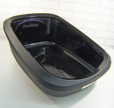 ☆米可多寵物精品☆荷蘭PeeWee必威《加大無罩式貓便盆》PW-E430/三色可選 貓砂盆貓廁【黑】