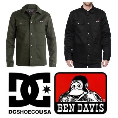 Cover Taiwan 官方直營 Ben Davis DC 牛仔外套 工作外套 工裝 教練外套 黑色 軍綠色 (預購)