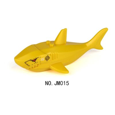 【積木班長】機械鯊魚 金色 動物 MOC 第三方 配件 人偶 可愛 抽抽樂 鯊魚 袋裝/相容 樂高 LEGO 積木