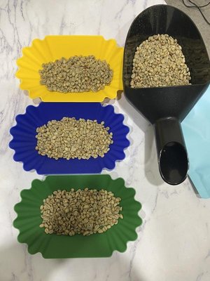 三色一組食品級PP塑膠 咖啡生豆盤 咖啡熟豆盤 樣豆盤 咖啡豆展示盤 烘焙杯測用 挑豆盤 咖啡生豆盤