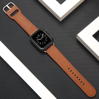 適用蘋果手錶iwatch1/2/3/4代錶帶S個性扣皮apple watch5錶帶潮牌