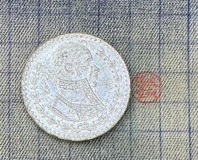 【隱逸空間】墨西哥     1960年     1 披索      銀幣       XF~
