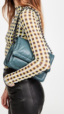 《全新真品》超可愛 Marc Jacobs Pillow 墨藍迪綠色 大款羊皮枕頭包 斜揹包 肩揹包
