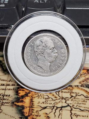意大利1881年翁貝托里拉銀幣 免運！