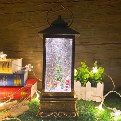 音樂盒水晶球 八音盒耶誕老人旋轉耶誕樹裝飾水晶風燈 小夜燈 擺飾 情人節禮物 耶誕節 交換禮物-好鄰居百貨